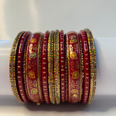 kwikpick traders Lac Bangle Set(Pack of 10)