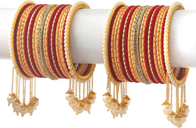 Amika Metal Gold-plated Bangle Set(Pack of 42)