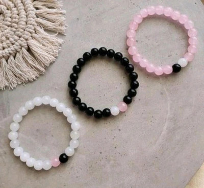 SUKHAD Crystal Beads Bracelet(Pack of 3)