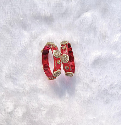 shankriti Glass Cubic Zirconia Bangle Set(Pack of 2)