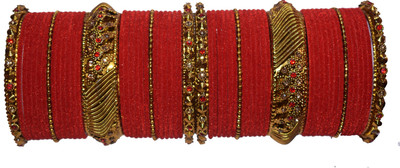 Charu Alloy Beads, Zircon Gold-plated Bangle Set(Pack of 10)