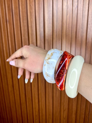 TAG-7 Resin Bangle(Pack of 3)