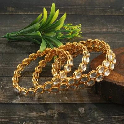 DENICRAAS Alloy Gold-plated Bangle Set(Pack of 4)