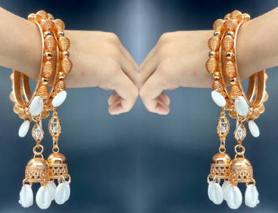 BIMIJEWEL Alloy Gold-plated Bangle(Pack of 4)