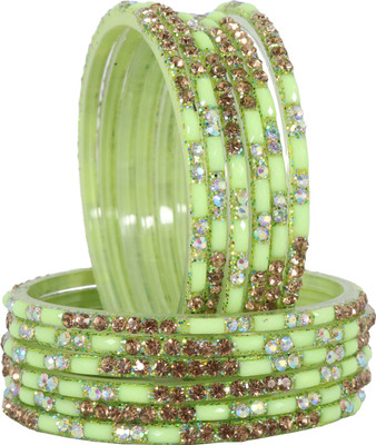 LAVAZZA Glass Bangle Set(Pack of 12)