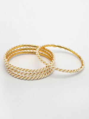 ANOUK Alloy Beads Gold-plated Bangle Set(Pack of 4)