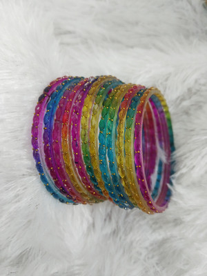 Zeraqi Glass Beads Bangle(Pack of 12)