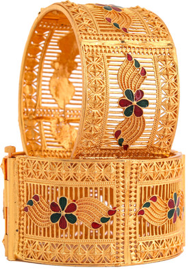 SHIV FASHION Alloy Gold-plated Bangle(Pack of 2)