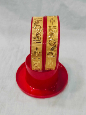 SHREE BIJAY Plastic Gold-plated Bangle Set