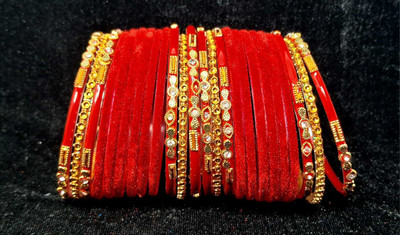 ZOJIYO Glass Cubic Zirconia Bangle Set
