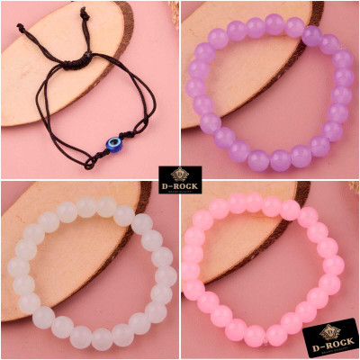 D-Rock Crystal, Alloy Crystal Gold-plated Bracelet Set(Pack of 4)