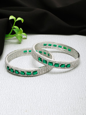 YouBella Alloy Silver Bangle(Pack of 2)