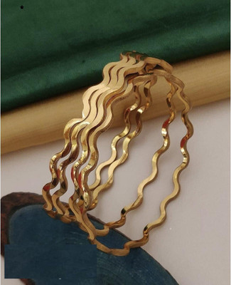 Dharti Ent Copper Gold-plated Bangle Set(Pack of 4)