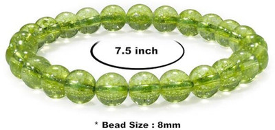 VIBESLE Crystal, Peridot Beads Charm Bracelet