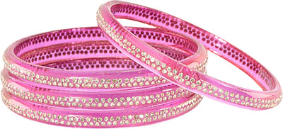 STYOLLO Glass Zircon Bangle Set(Pack of 4)