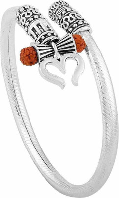 VIANSH Brass Beads Silver Coated Kada