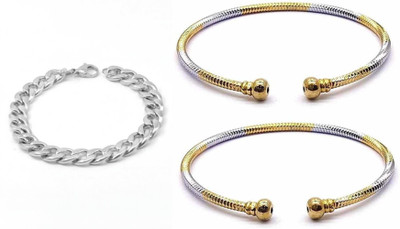 P R Production Brass Bracelet(Pack of 2)