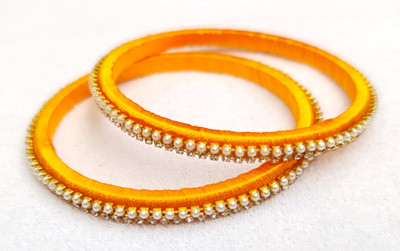 VNHANDICRAFTS Stone, Fabric, Dori Bangle Set(Pack of 2)