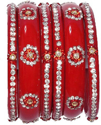 OJHA Glass Bangle Set(Pack of 6)