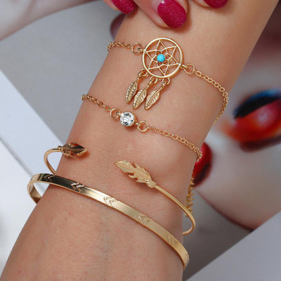 Vembley Alloy Gold-plated Bracelet Set(Pack of 4)