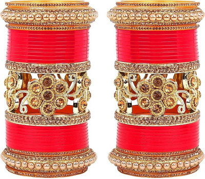 OJHA Plastic Beads, Zircon Gold-plated Chudas(Pack of 10)