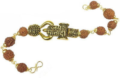 Malas Collection Rudraksha Gold-plated Bracelet Set