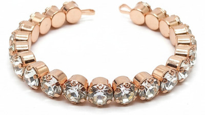 Vaibhavi Creations Alloy Cubic Zirconia Rhodium Ring Bracelet