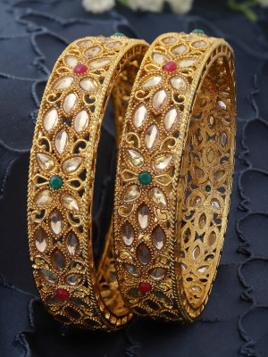 Sukkhi Alloy Gold-plated Bangle Set(Pack of 2)