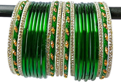 Shikhashringar Glass Bangle Set(Pack of 24)