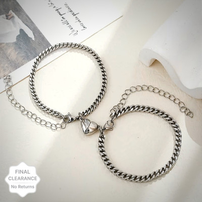 ruby collection Alloy Sterling Silver Bracelet Set(Pack of 2)