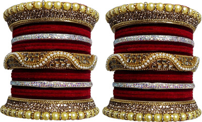 oms Plastic Zircon Bangle Set(Pack of 10)