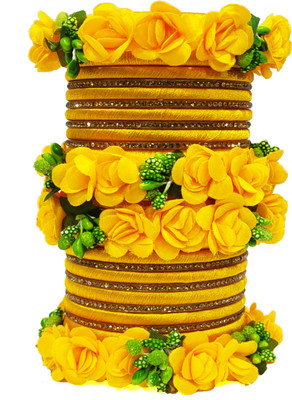 Lahthi Wala Dori, Rubber, Plastic Bangle Set(Pack of 20)
