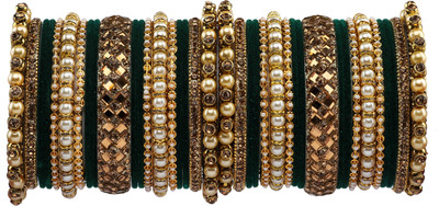 mnd Metal Zircon Gold-plated Bangle Set(Pack of 38)