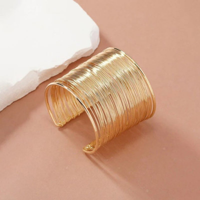ModeandMinimal Stainless Steel Gold-plated Bracelet