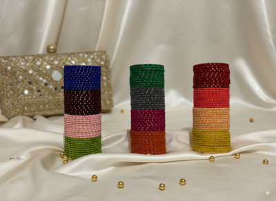 Indraglitz Glass Bangle Set(Pack of 10)