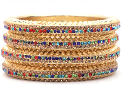 Shivarth Plastic Beads Bangle Set(Pack of 4)