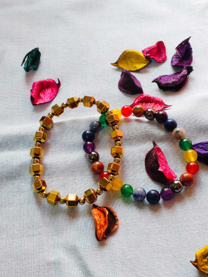 Vanishree World Crystal Crystal Bracelet(Pack of 2)
