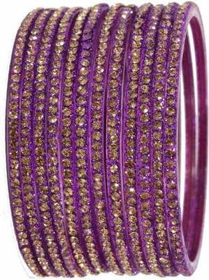 BUSINESS EMPIRE Glass Beads Enamel Bangle(Pack of 12)
