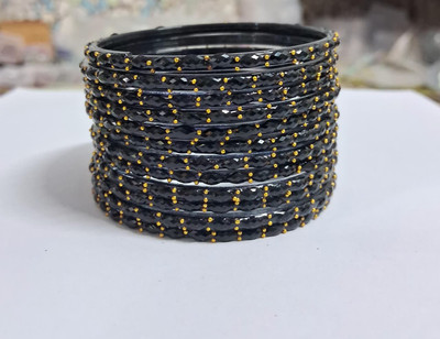 ThreeStarStore Glass Bangle Set(Pack of 12)