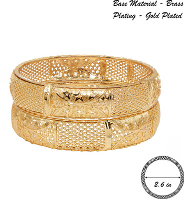 Manikya Brass Gold-plated Bangle(Pack of 2)