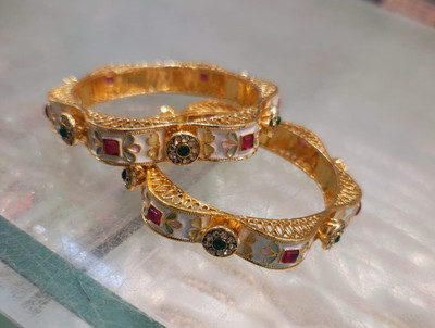 R SAURABH Metal Kada(Pack of 2)