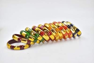 GoVika Glass Bangle Set(Pack of 12)