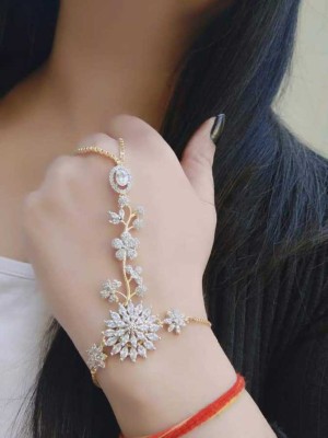 Vitthalesh Alloy Diamond Gold-plated Bracelet