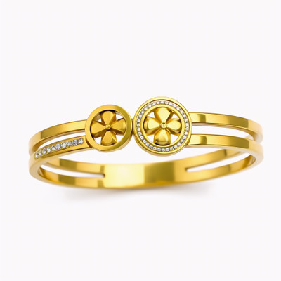 Sumatiratan Metal, Alloy Diamond Gold-plated Bracelet