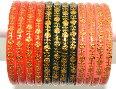 Handloom Creations Plastic Bangle Set(Pack of 12)