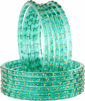 LAVAZZA Glass Zircon Bangle Set(Pack of 12)