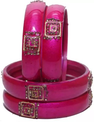 KUND KUND ENTERPRISES Glass Zircon Kada(Pack of 4)