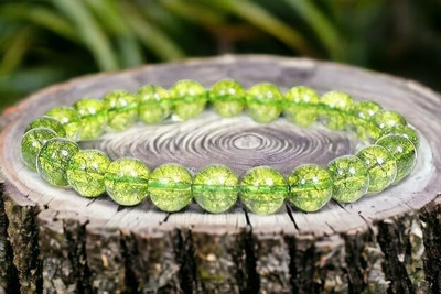 DVISHA Stone Beads, Crystal, Peridot Charm Bracelet