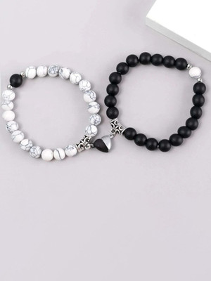 Samna Handicrafts Stone Silver Bracelet Set(Pack of 2)