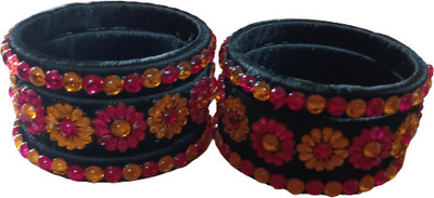 Kriti Glass Pearl Bangle Set(Pack of 6)